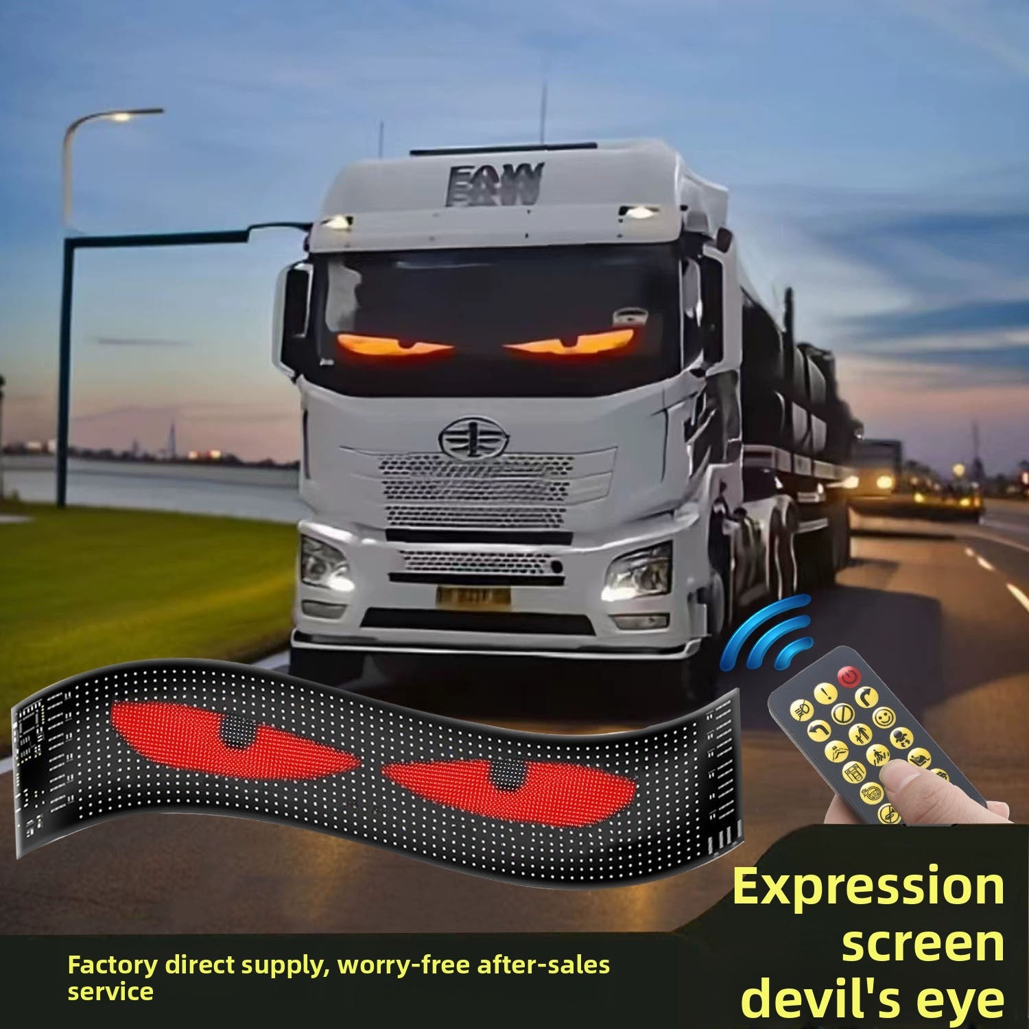 USB Bluetooth Flexible LED Car Display Screen