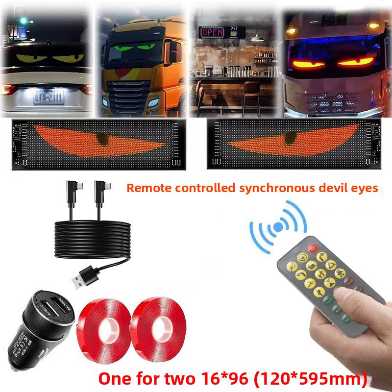 USB Bluetooth Flexible LED Car Display Screen