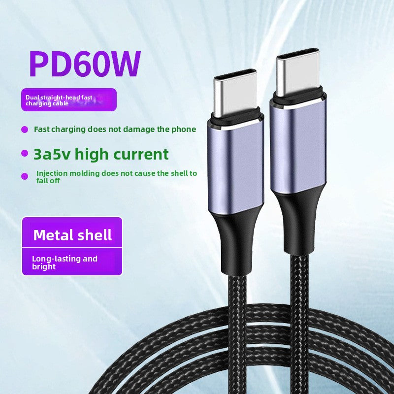USB-C Fast Charging Cable 60W PD Braided Nylon