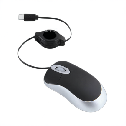 USB-C Wired Retractable Portable Mouse