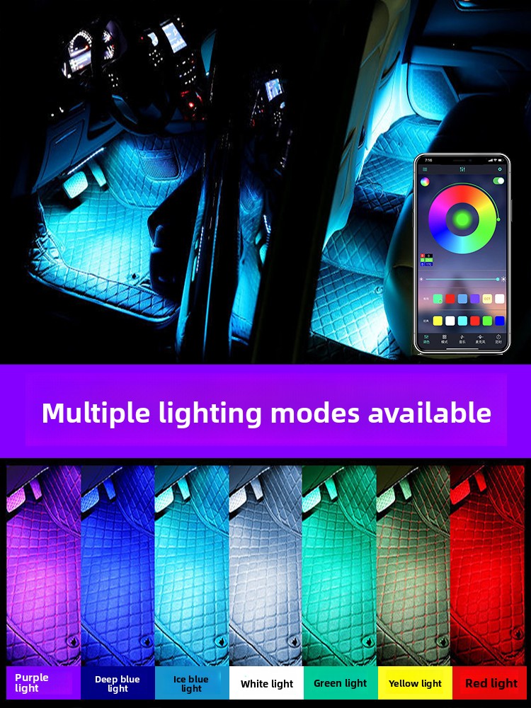 USB Car Interior Ambient Lighting with Music Sync