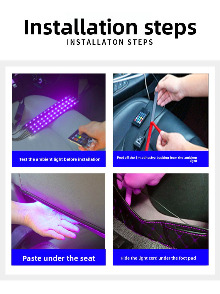 USB Car Interior Ambient Lighting with Music Sync