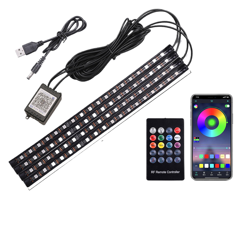 USB Car Interior Ambient Lighting with Music Sync