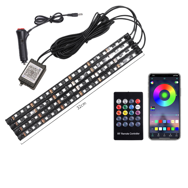 USB Car Interior Ambient Lighting with Music Sync