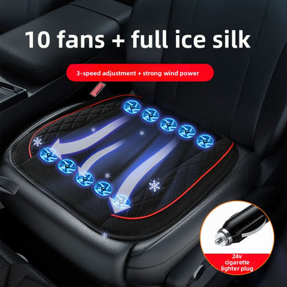 USB Car Ventilated Cooling Seat Cushion with Fans