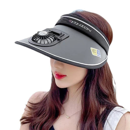 USB Charging Fan Sun Hat Adjustable Brim Summer Unisex