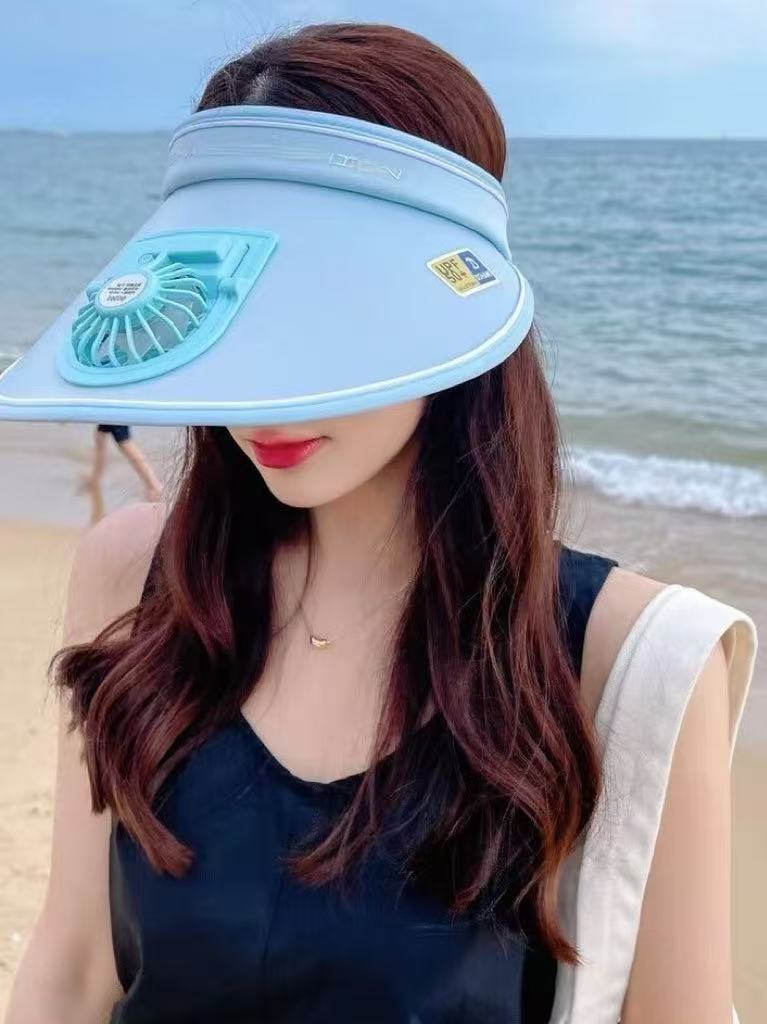 USB Charging Fan Sun Hat Adjustable Brim Summer Unisex