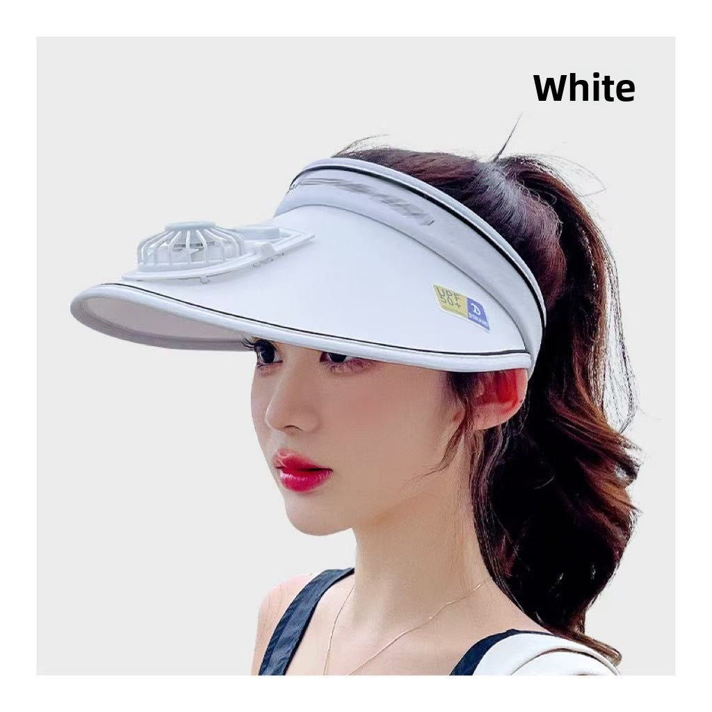 USB Charging Fan Sun Hat Adjustable Brim Summer Unisex