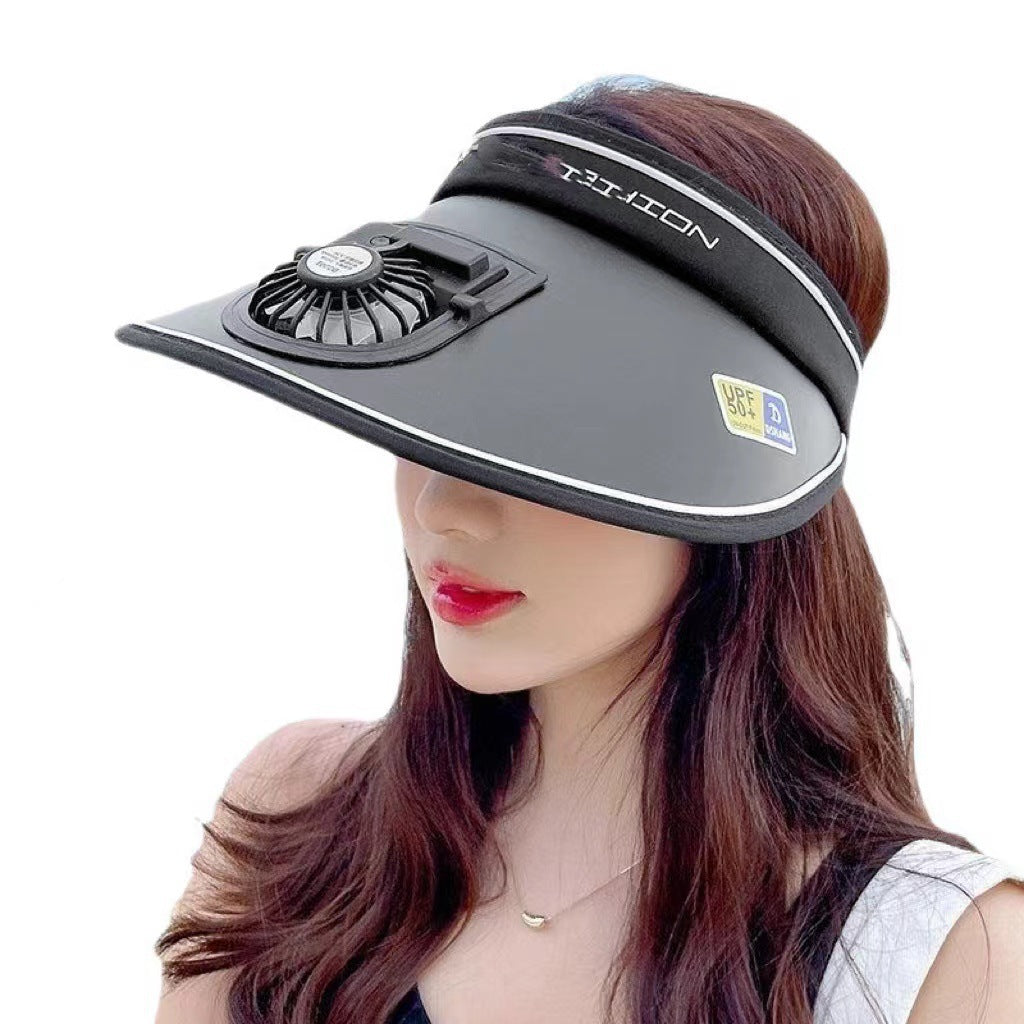 USB Charging Fan Sun Hat Adjustable Brim Summer Unisex
