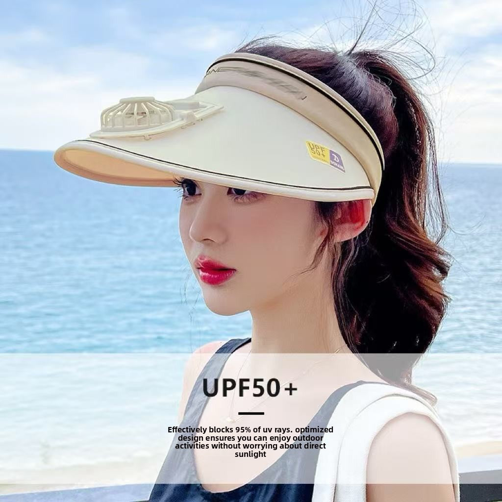 USB Charging Fan Sun Hat Adjustable Brim Summer Unisex