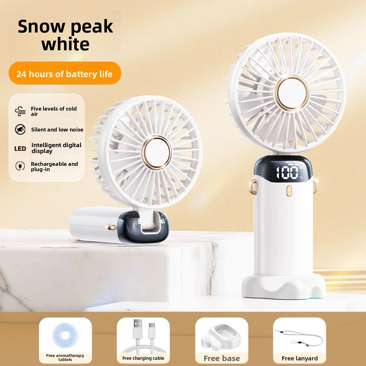 USB charging handheld fan