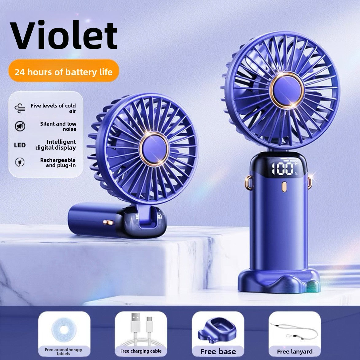 USB charging handheld fan