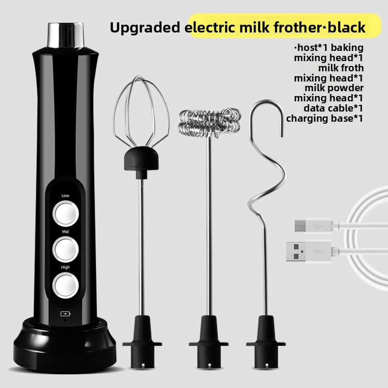 USB Charging Milk Frother and Egg Beater Set