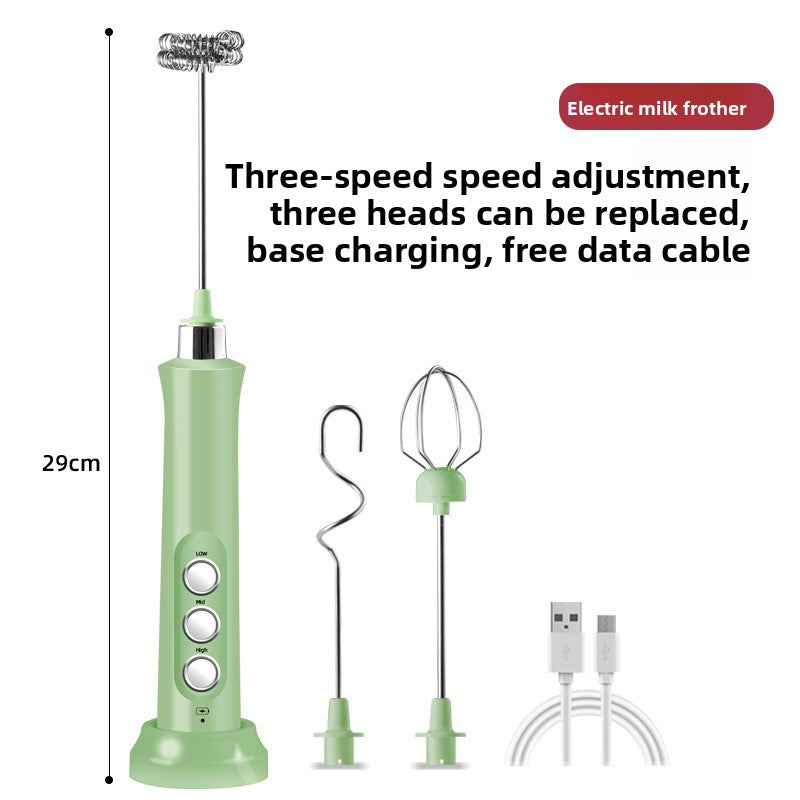 USB Charging Milk Frother and Egg Beater Set