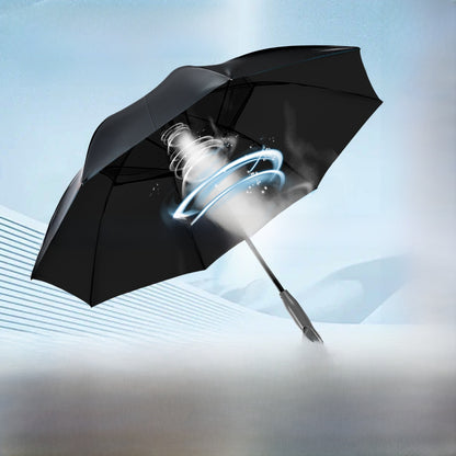 USB Charging Sun Umbrella with Cooling Fan