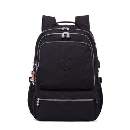 USB Charging Water-Repellent Nylon Laptop Backpack