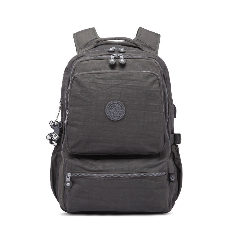 USB Charging Water-Repellent Nylon Laptop Backpack