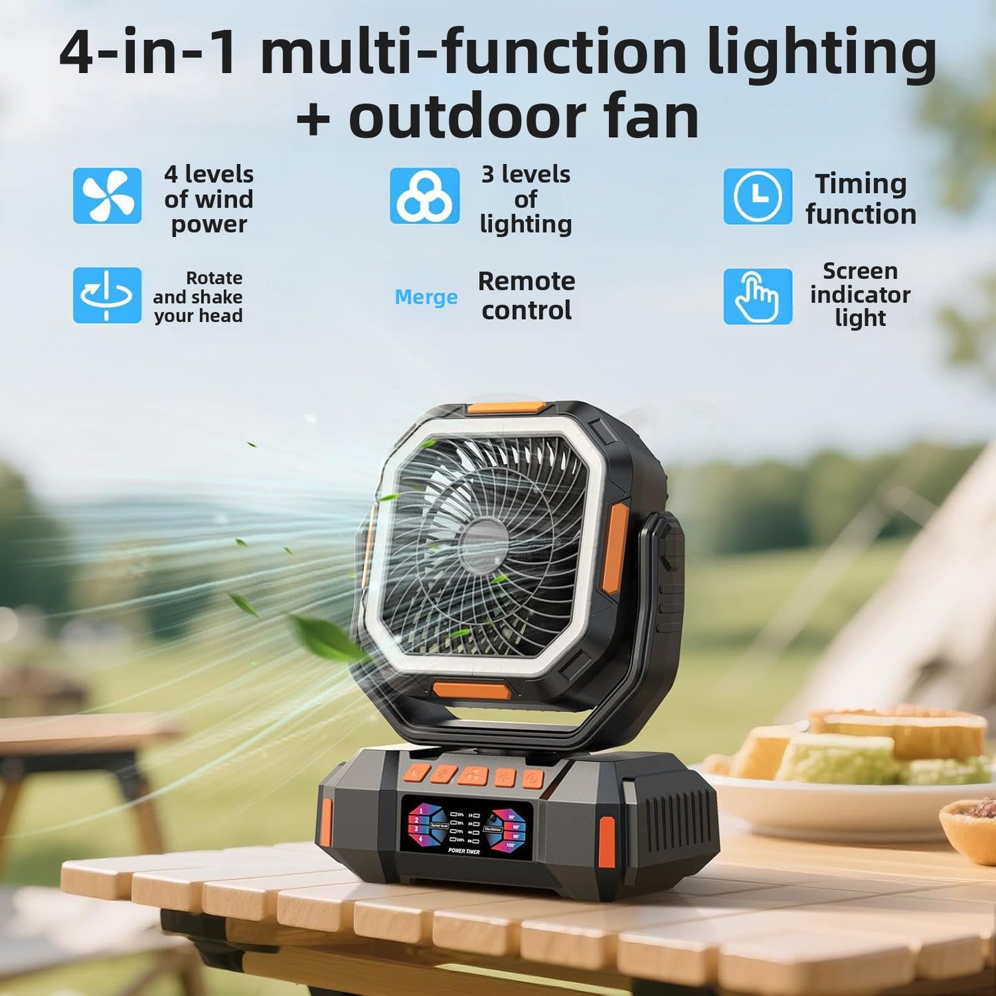 USB charging wireless remote control with strong wind power