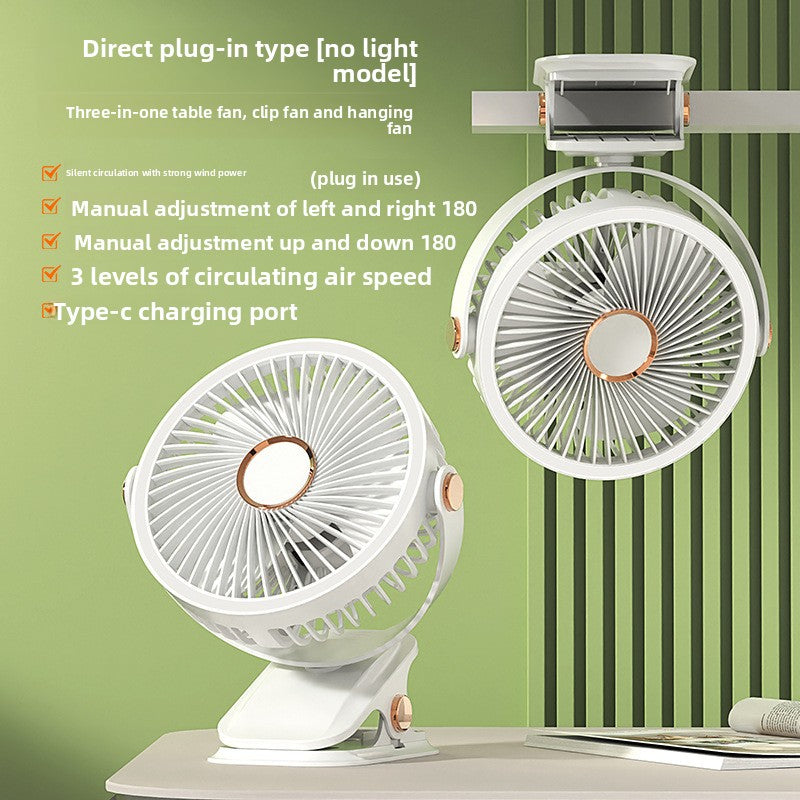 USB Clip Desk Fan with Adjustable Speeds