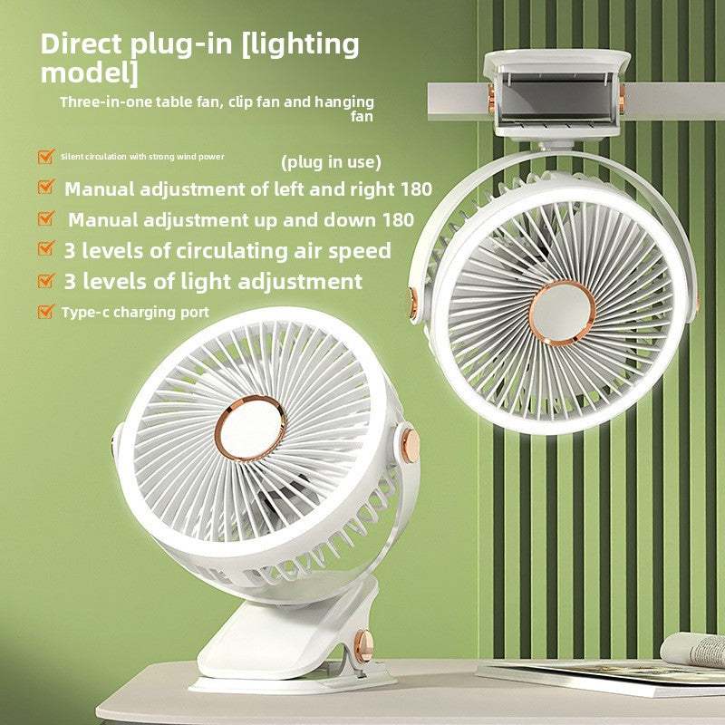 USB Clip Desk Fan with Adjustable Speeds
