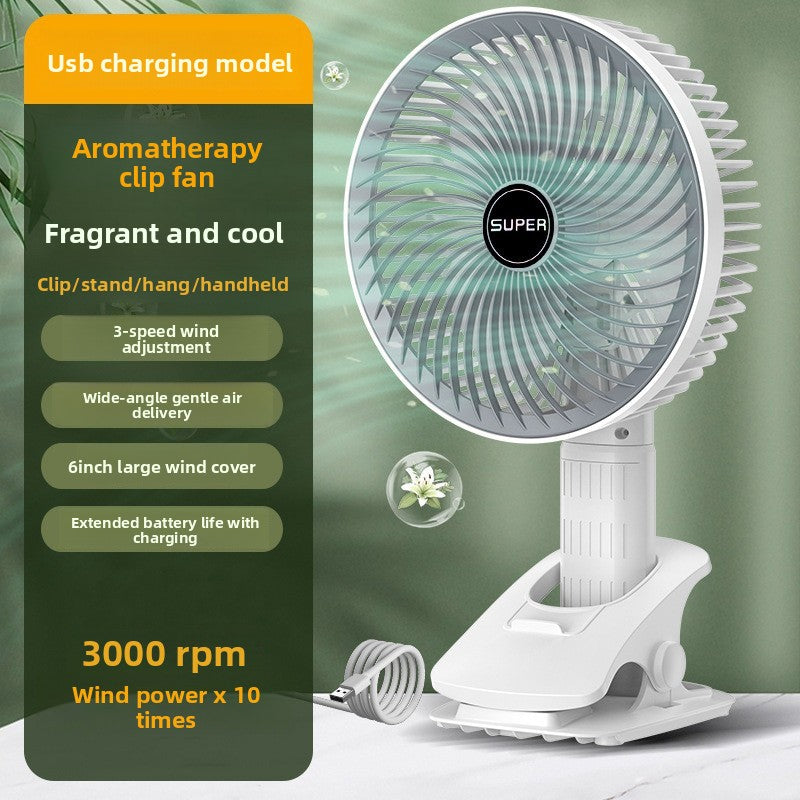 USB Clip Desk Fan with Adjustable Speeds