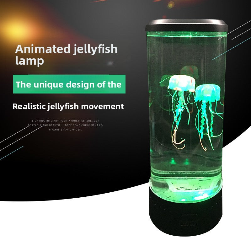 USB Color-Changing Jellyfish Night Light with Remote Control