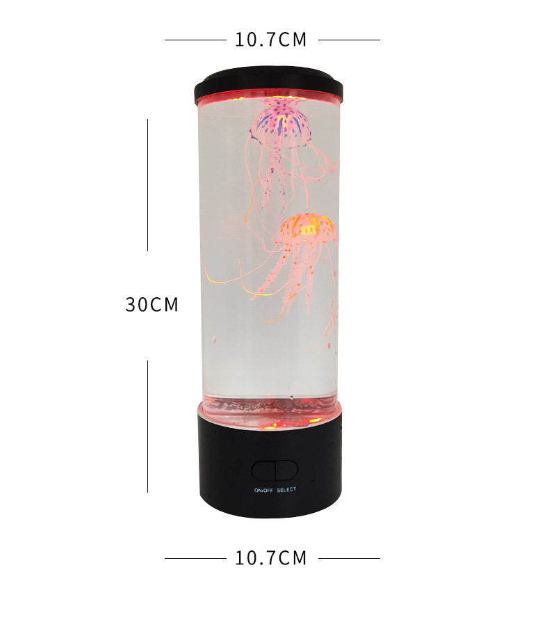 USB Color-Changing Jellyfish Night Light with Remote Control