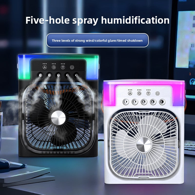 USB Desktop Humidifying Fan with Colorful Lights