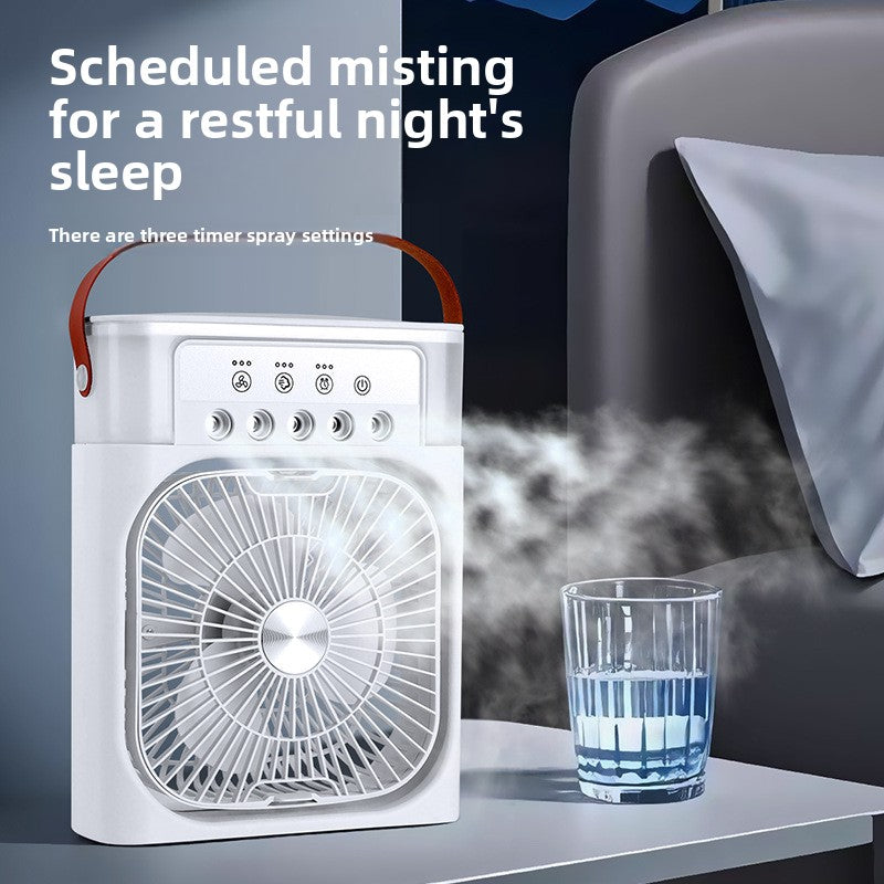 USB Desktop Humidifying Fan with Colorful Lights