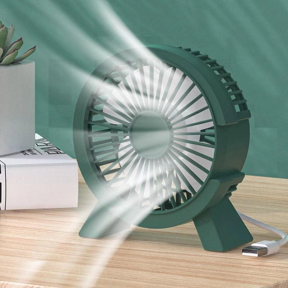 USB Desktop Mini Fan Ultra Quiet Portable Office Desk Fan