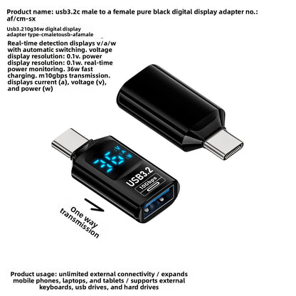 USB Digital Display Converter with Current Voltage Monitor