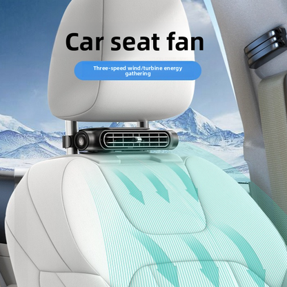 USB Dual Turbo Car Seat Fan with Adjustable Speeds