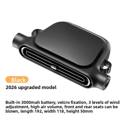 USB Dual Turbo Car Seat Fan with Adjustable Speeds