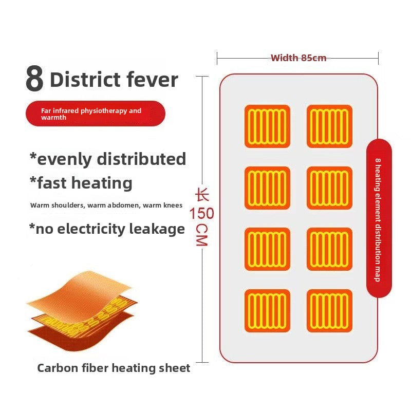 USB Electric Heating Fleece Blanket