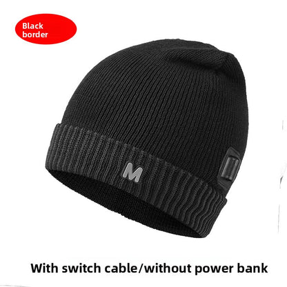USB Electric Heating Winter Cap with Foldable Brim