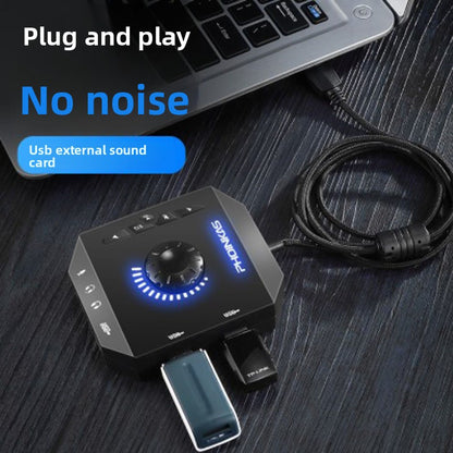 USB External Sound Card Converter with Headphone Interface