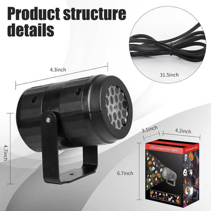 USB Halloween Projector Light for Home Party Decoration
