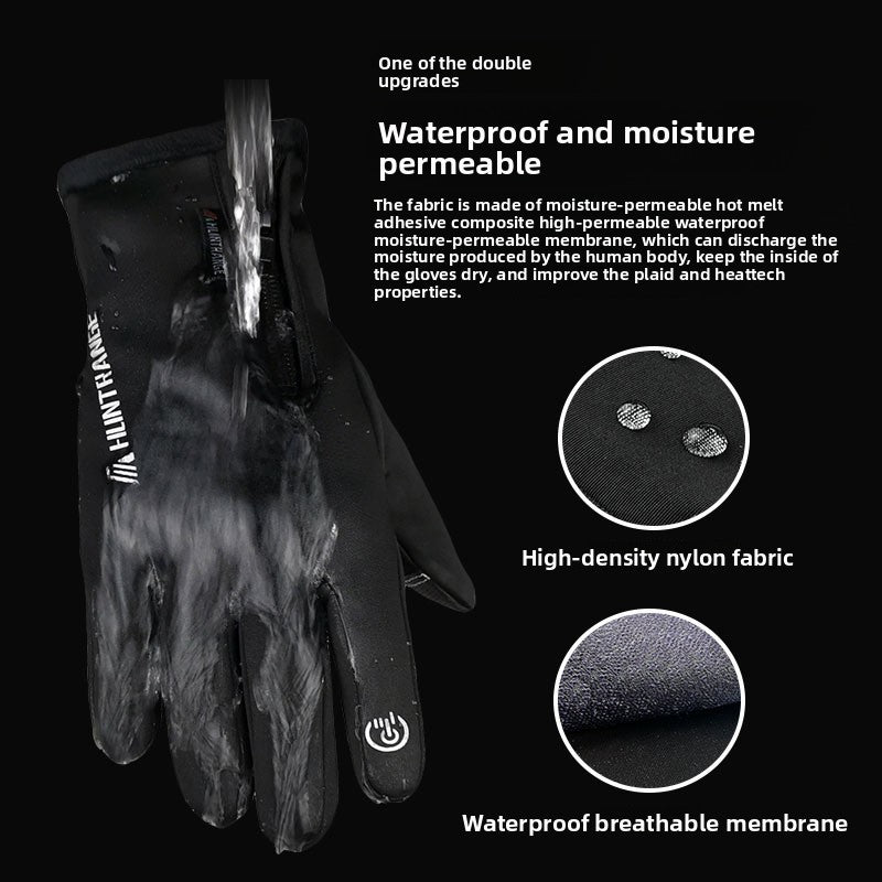 USB Heated Gloves Windproof Waterproof Reflective