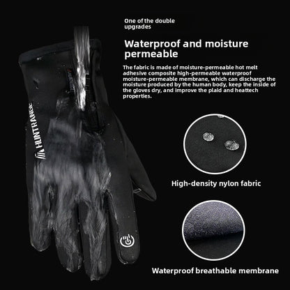 USB Heated Gloves Windproof Waterproof Reflective