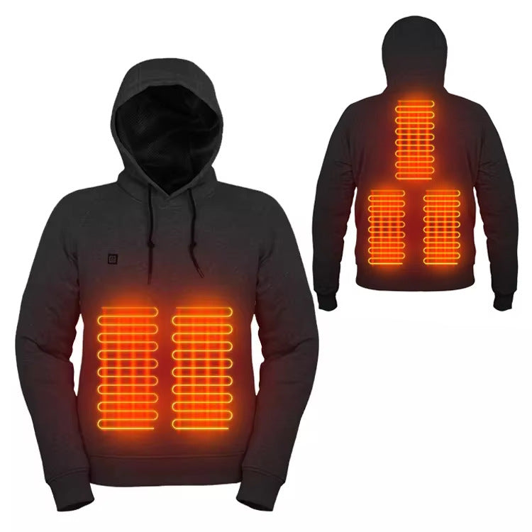 USB Heated Hooded Sweatshirt for Men