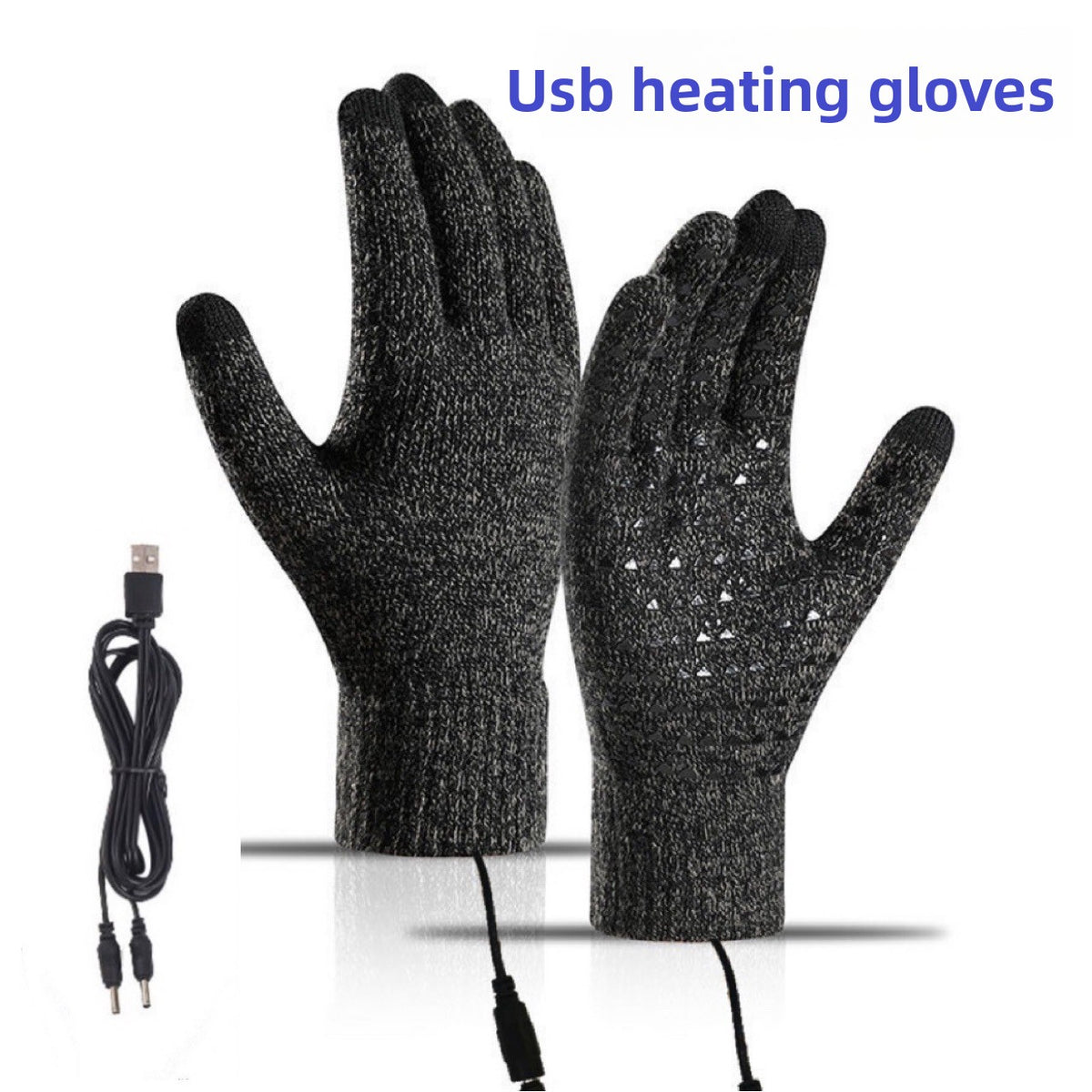 USB Heating Fingerless Gloves