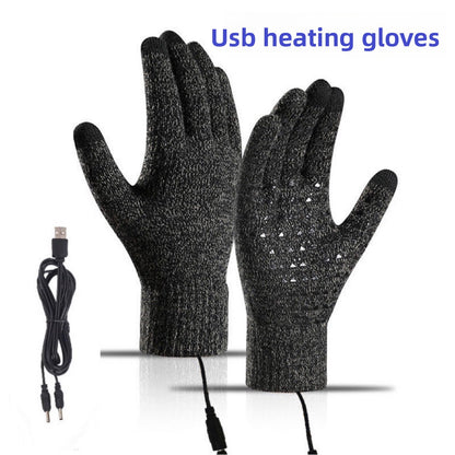 USB Heating Fingerless Gloves