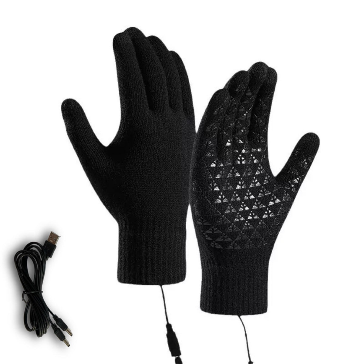 USB Heating Fingerless Gloves
