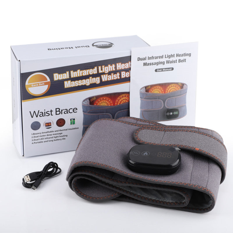 USB Heating Massage Belt with Red Light Therapy