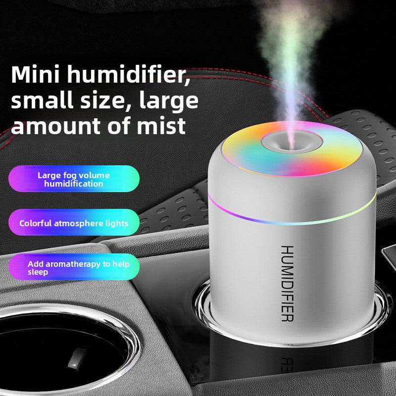 USB Mini Humidifier with Colorful Light for Car and Home