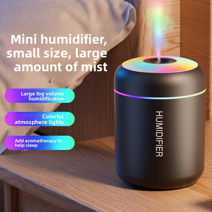 USB Mini Humidifier with Colorful Light for Car and Home