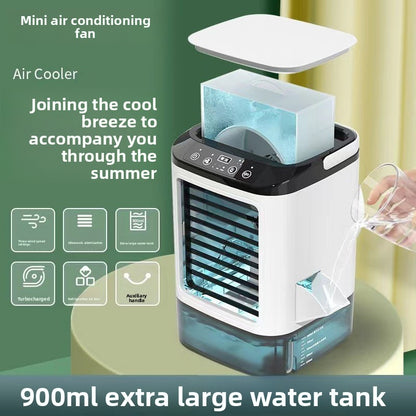 USB Mini Humidifying Cooling Fan with Ice Box