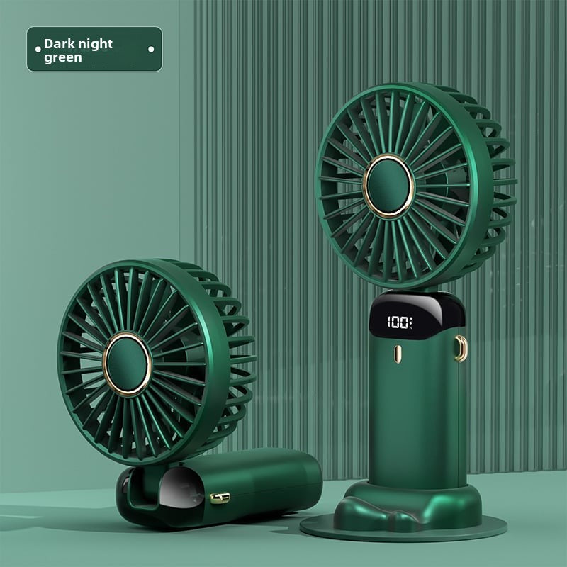 USB Portable Handheld Fan – Foldable Mini Neck Fan with Digital Display & Aroma Function
