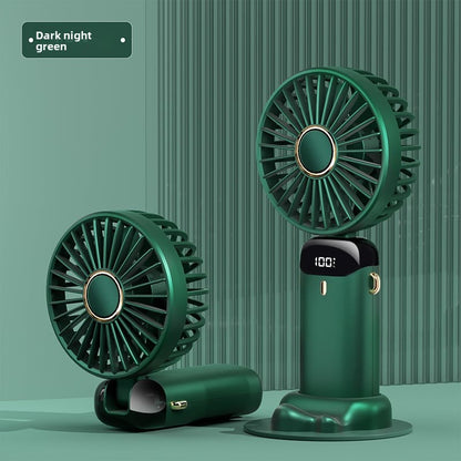 USB Portable Handheld Fan – Foldable Mini Neck Fan with Digital Display & Aroma Function