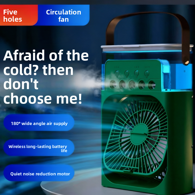 USB Powered Desktop Cooling Fan with Mist Function
